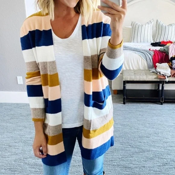 Madewell Kent Stripe Cardigan Sweater Size XS - Picture 2 of 11